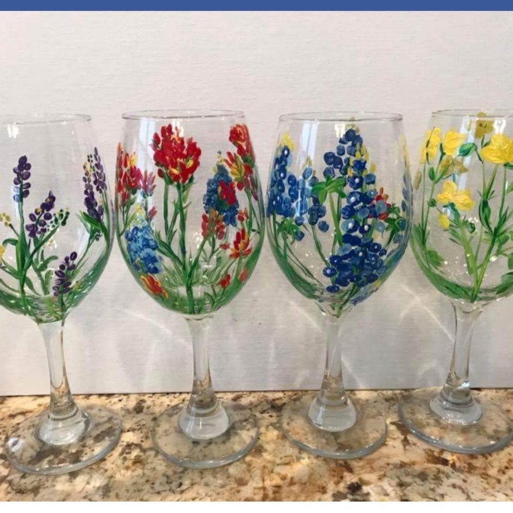 Glass , hand painted  1/$11 or 4 /$30